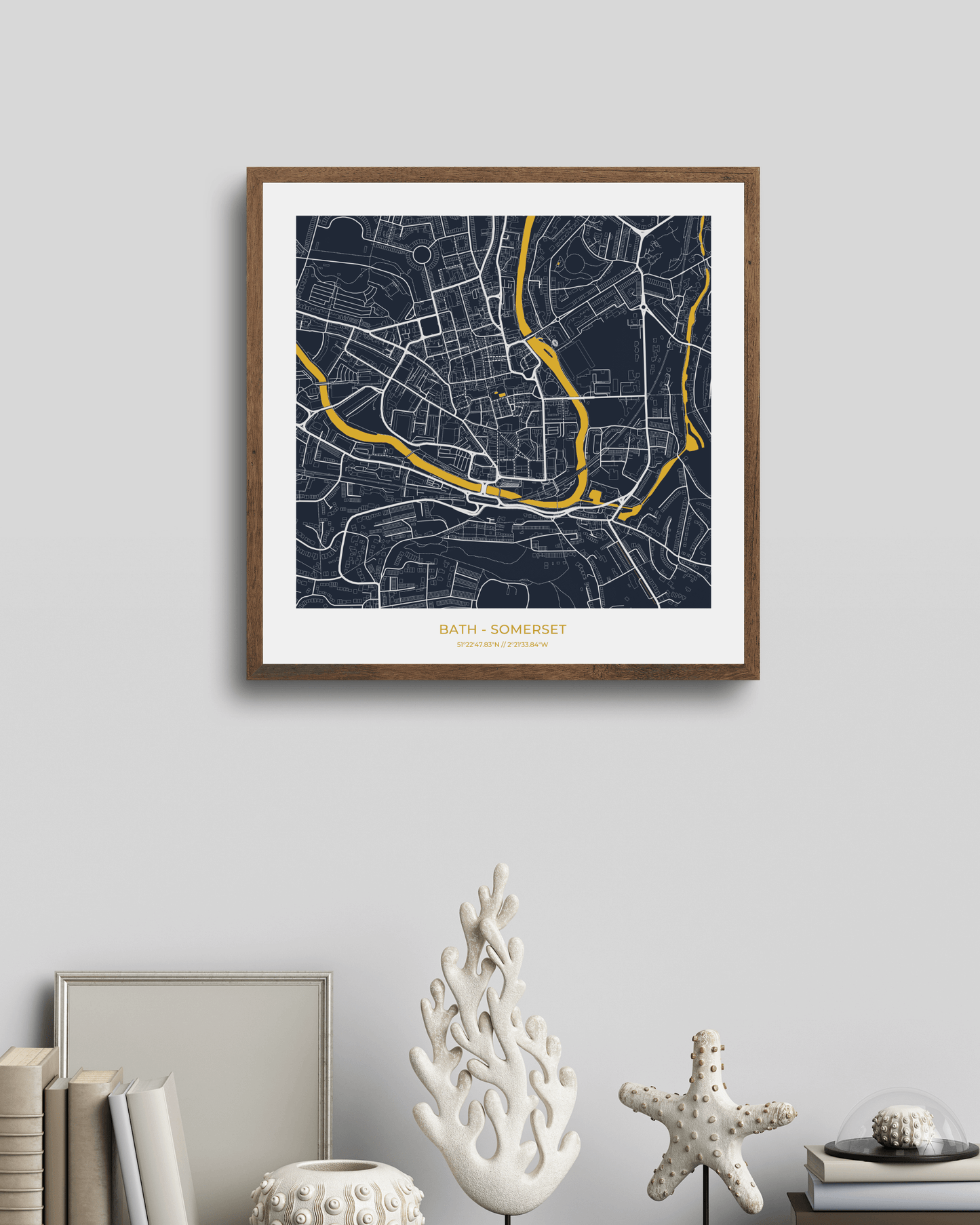 Personalised Metallic Gold Foil City Map