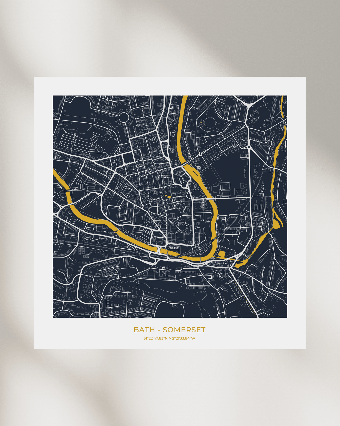 Personalised Metallic Gold Foil City Map