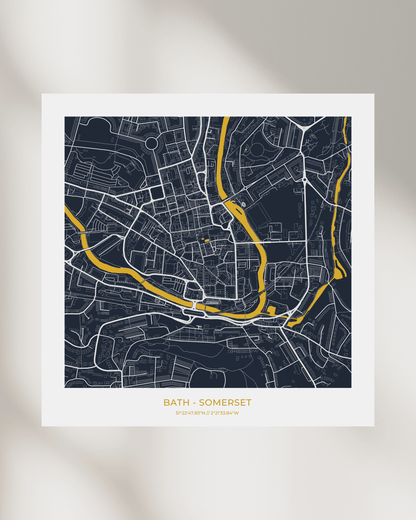 Personalised Metallic Gold Foil City Map