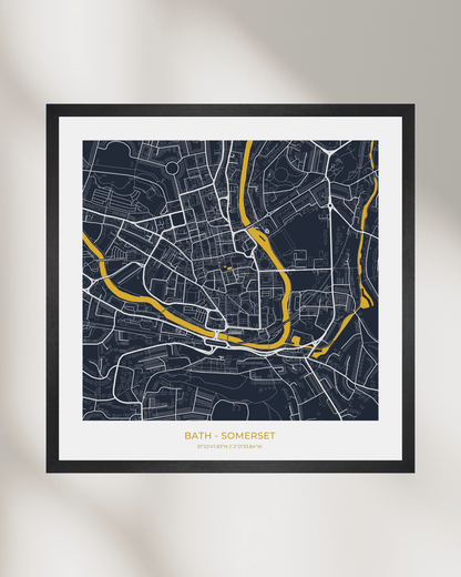 Personalised Metallic Gold Foil City Map