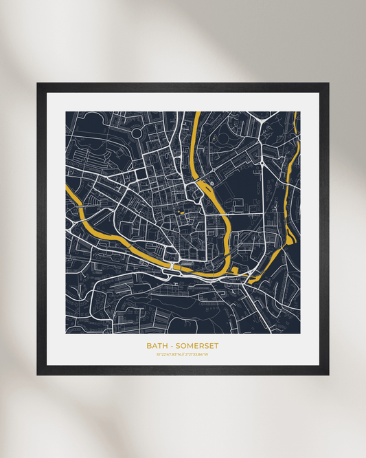 Personalised Metallic Gold Foil City Map