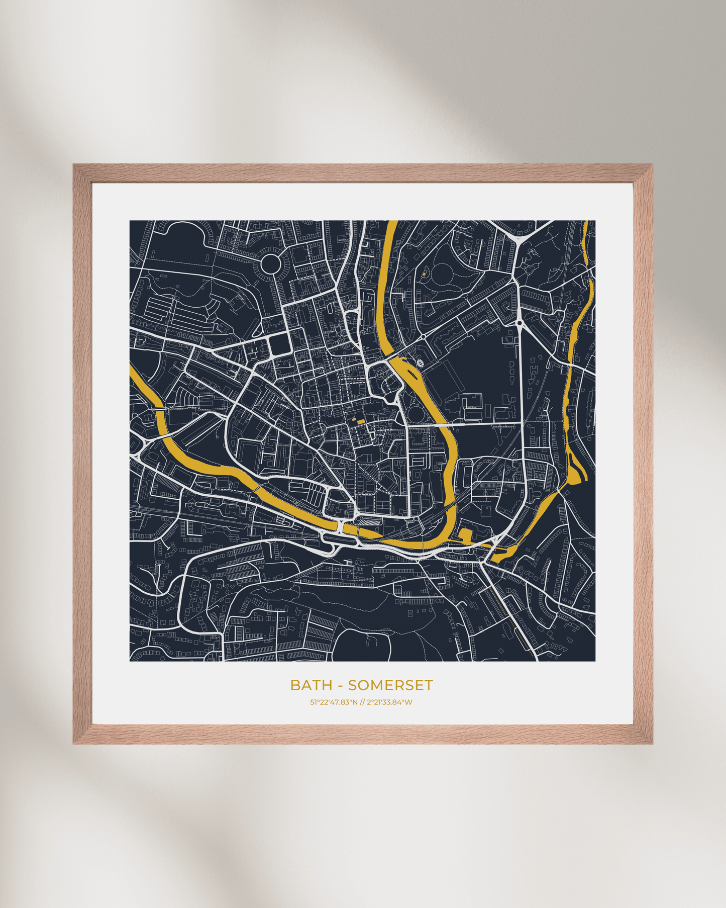 Personalised Metallic Gold Foil City Map