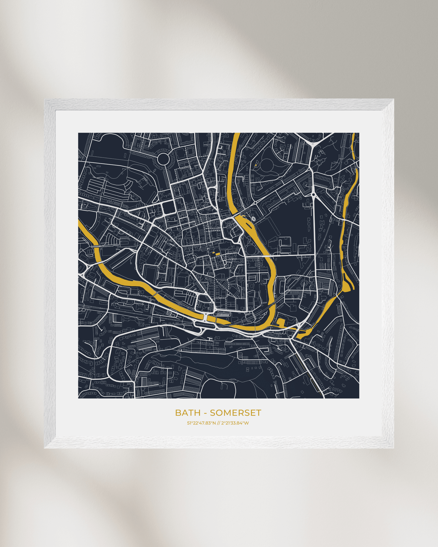 Personalised Metallic Gold Foil City Map