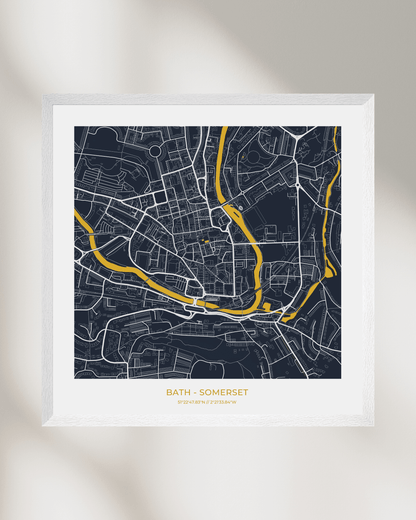 Personalised Metallic Gold Foil City Map