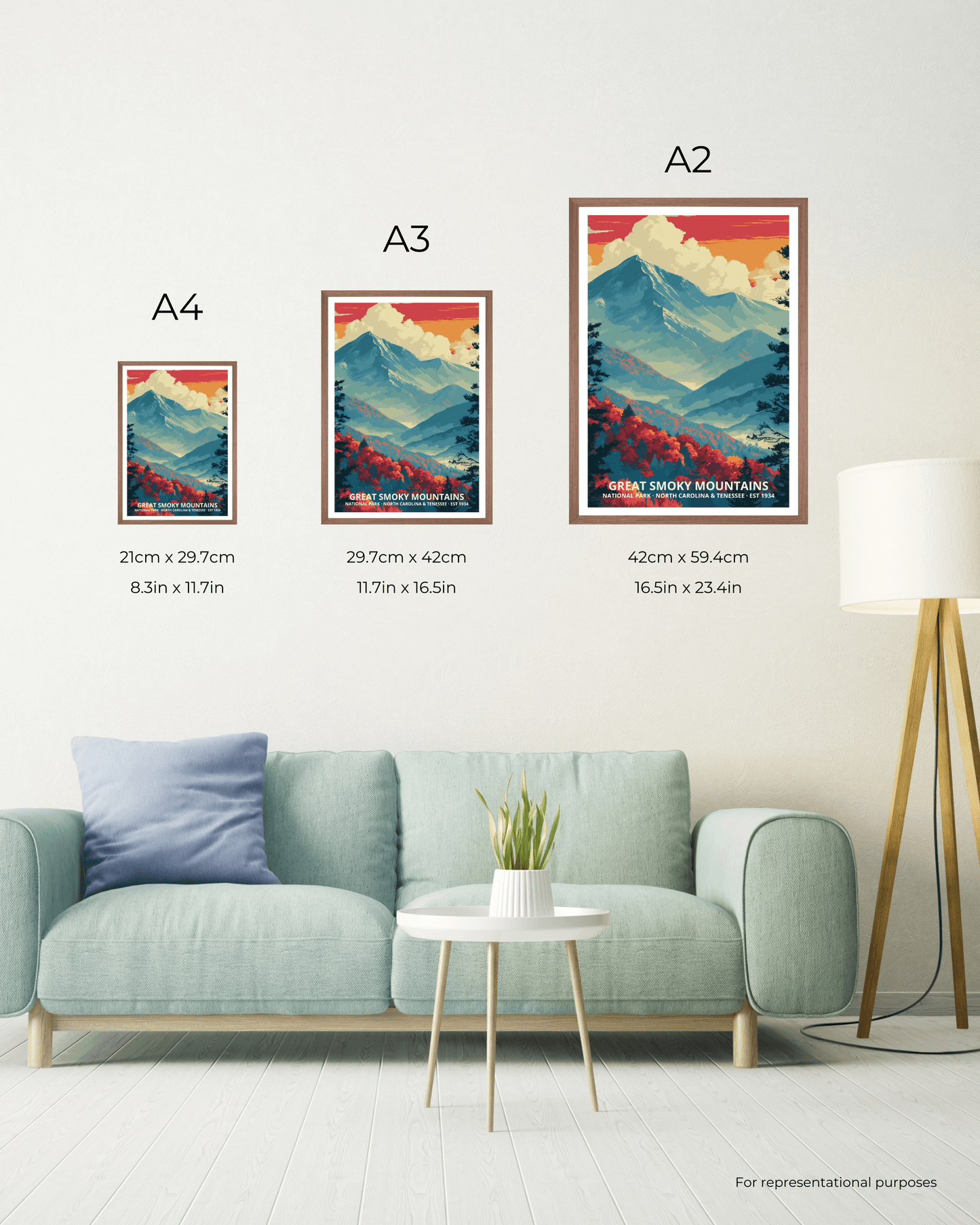 Great Smoky Mountains National Park Poster - North Carolina and Tennessee, USA