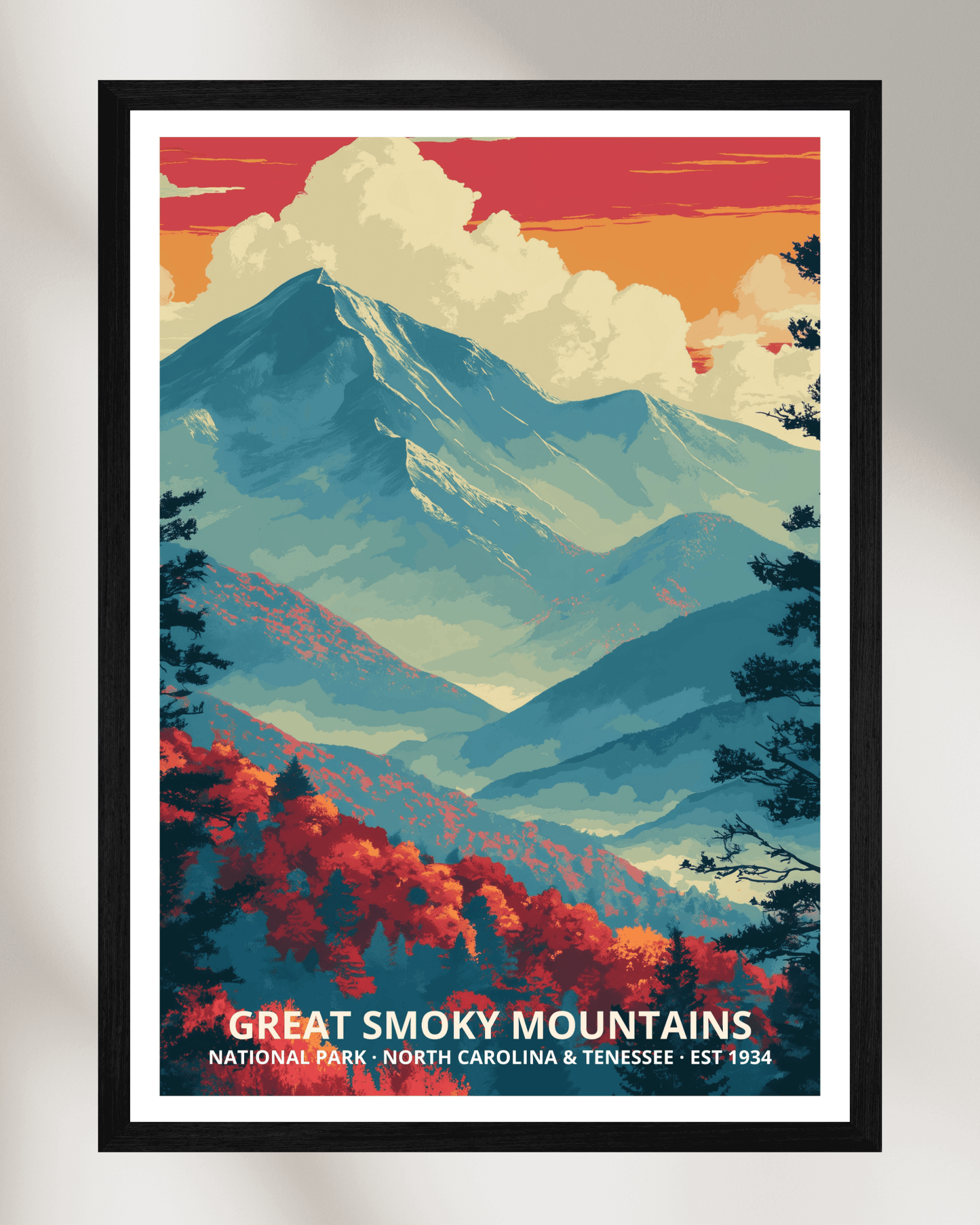 Great Smoky Mountains National Park Poster - North Carolina and Tennessee, USA