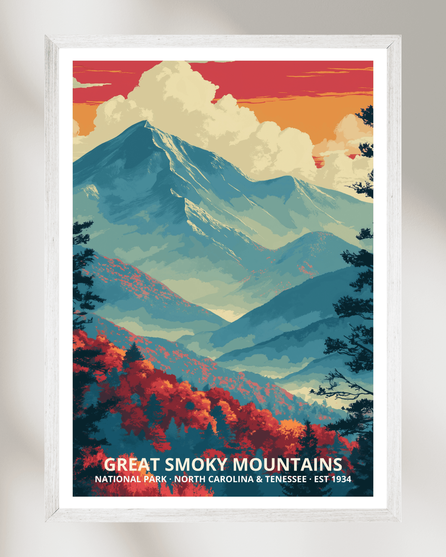 Great Smoky Mountains National Park Poster - North Carolina and Tennessee, USA