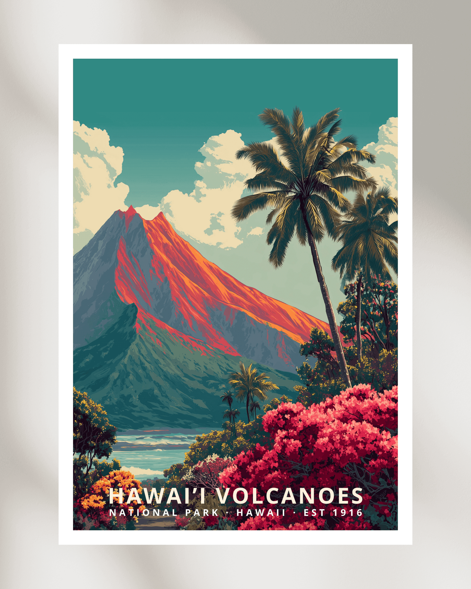 Hawaiʻi Volcanoes National Park Poster - Hawaii, USA – Mapelio