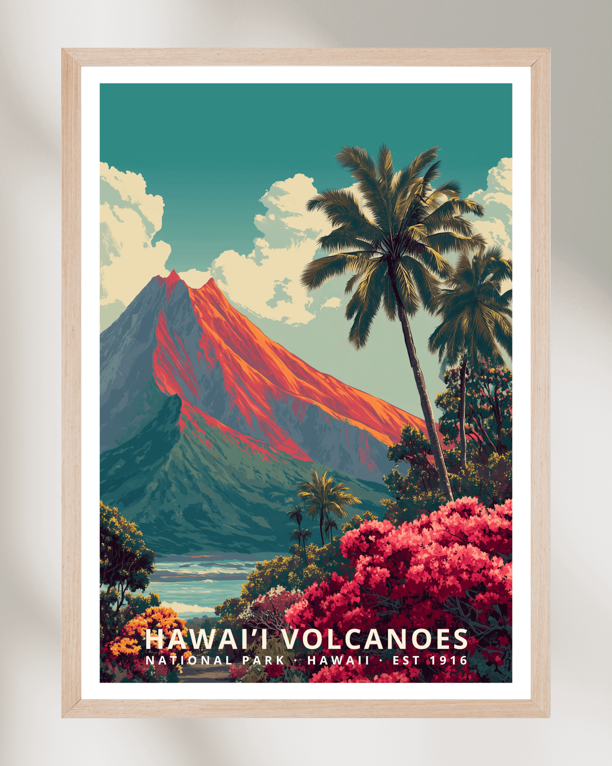 Hawaiʻi Volcanoes National Park Poster - Hawaii, USA – Mapelio Hawaiʻi Volcanoes National Park Poster - Hawaii, USA – Mapelio