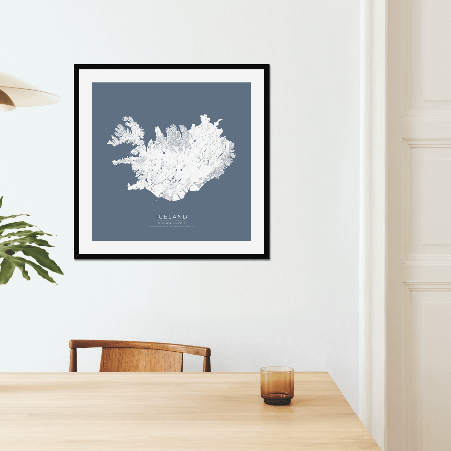 Topographical Map of Iceland - Fine Art Print