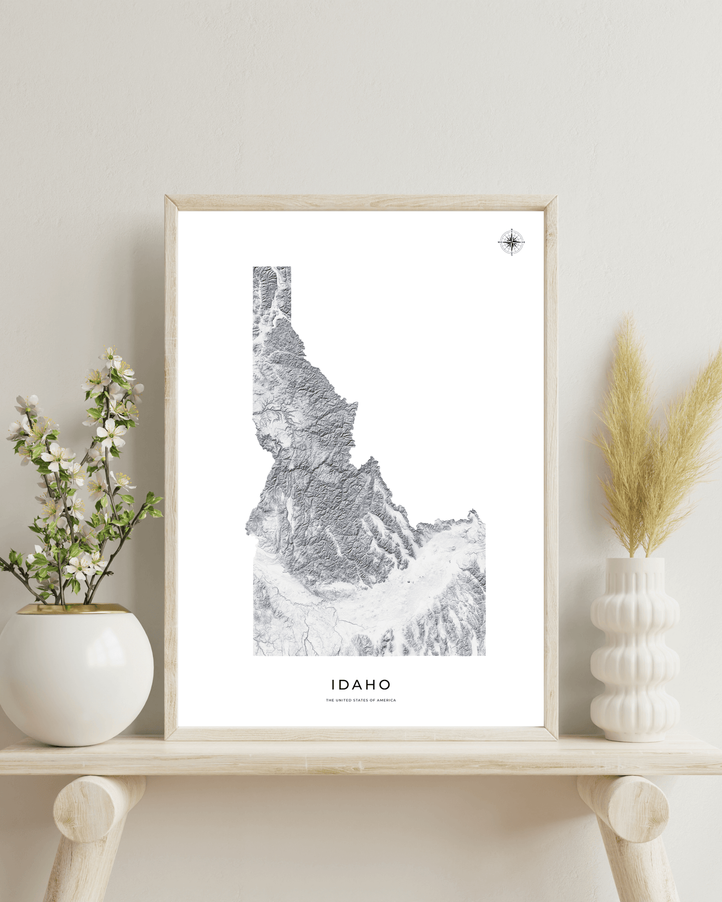 Idaho - Fine Art Topographical Map Print