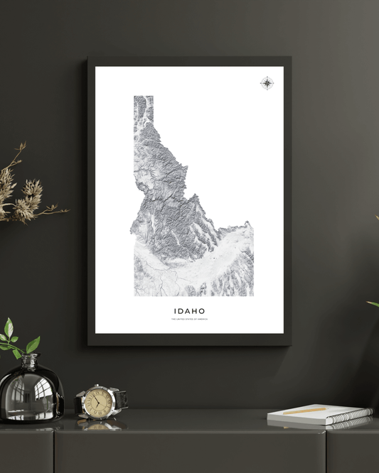 Idaho - Fine Art Topographical Map Print