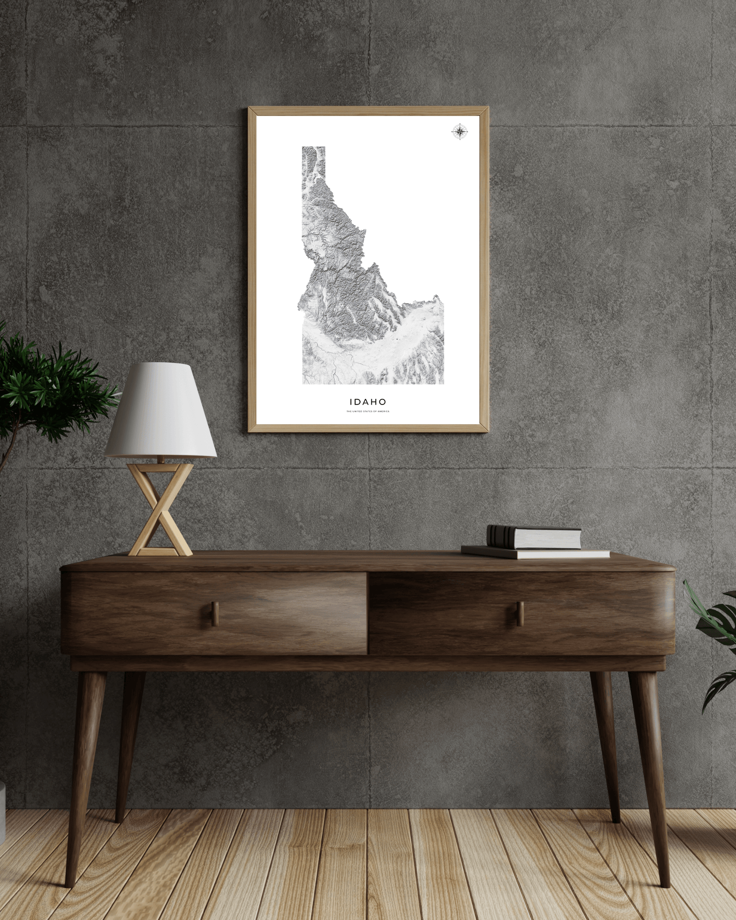 Idaho - Fine Art Topographical Map Print
