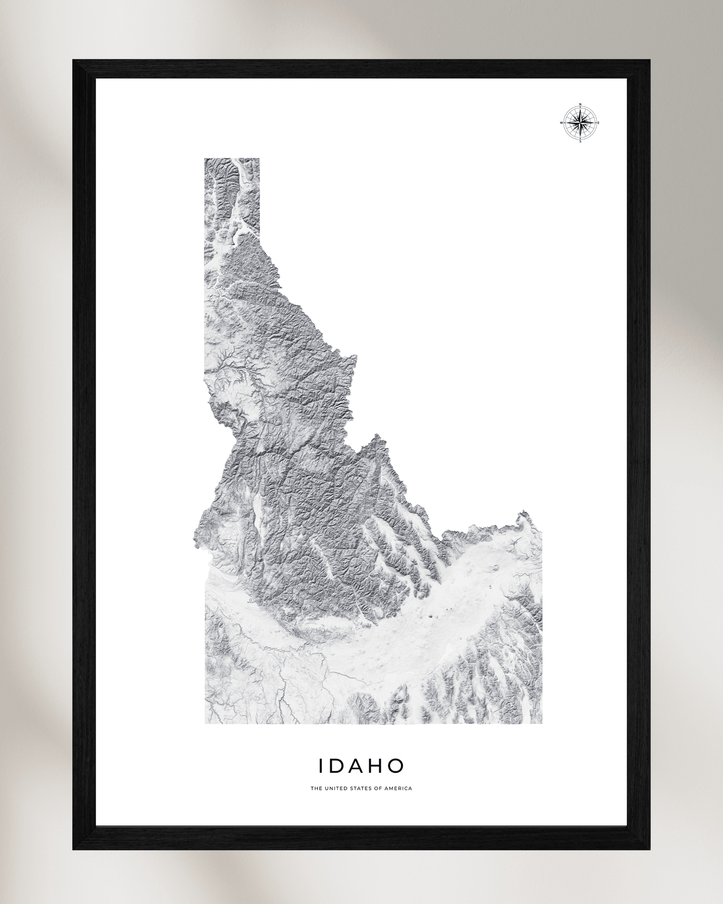 Idaho - Fine Art Topographical Map Print