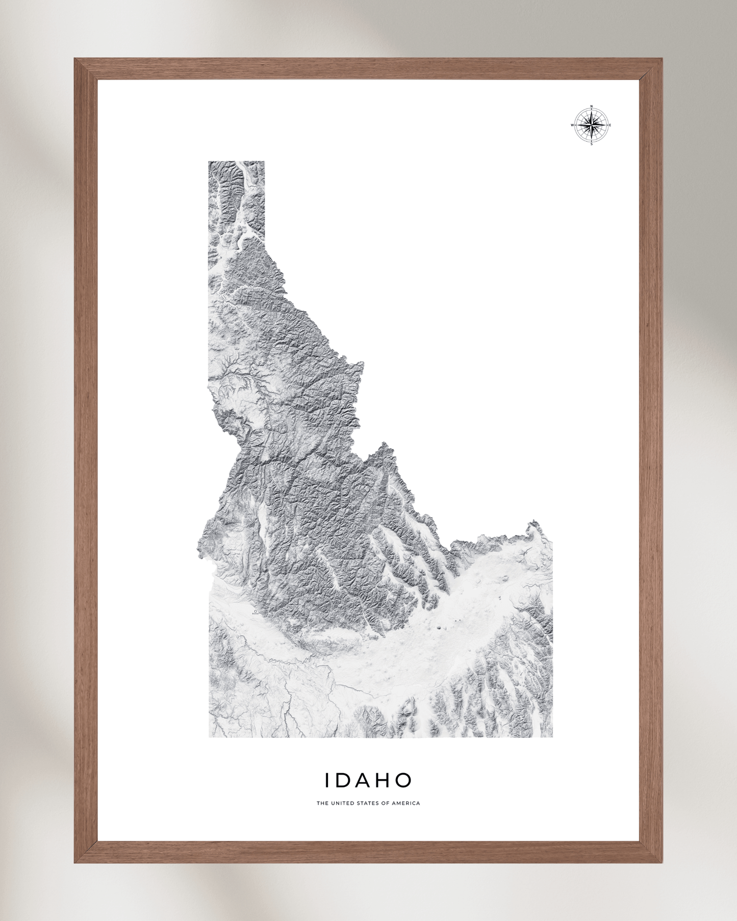 Idaho - Fine Art Topographical Map Print