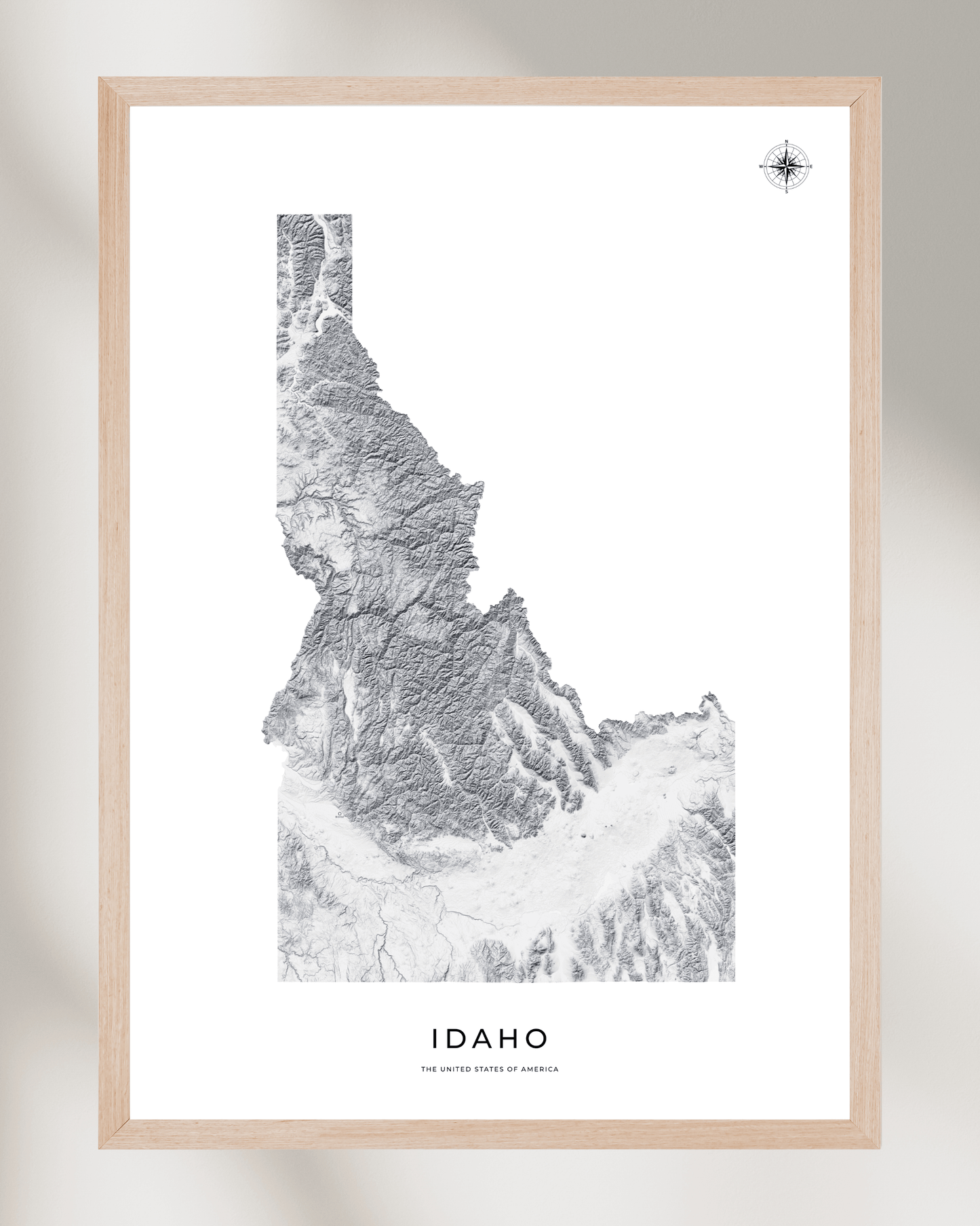Idaho - Fine Art Topographical Map Print
