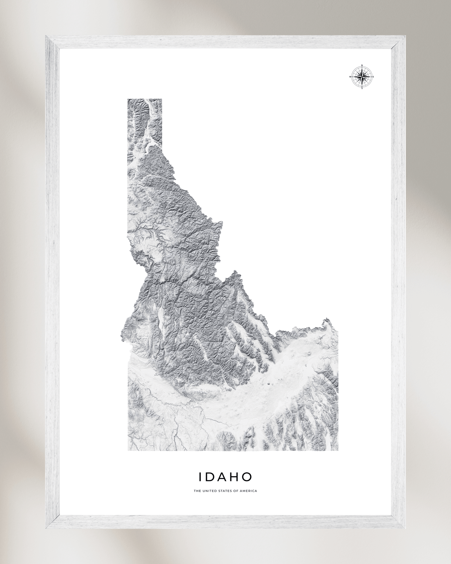 Idaho - Fine Art Topographical Map Print
