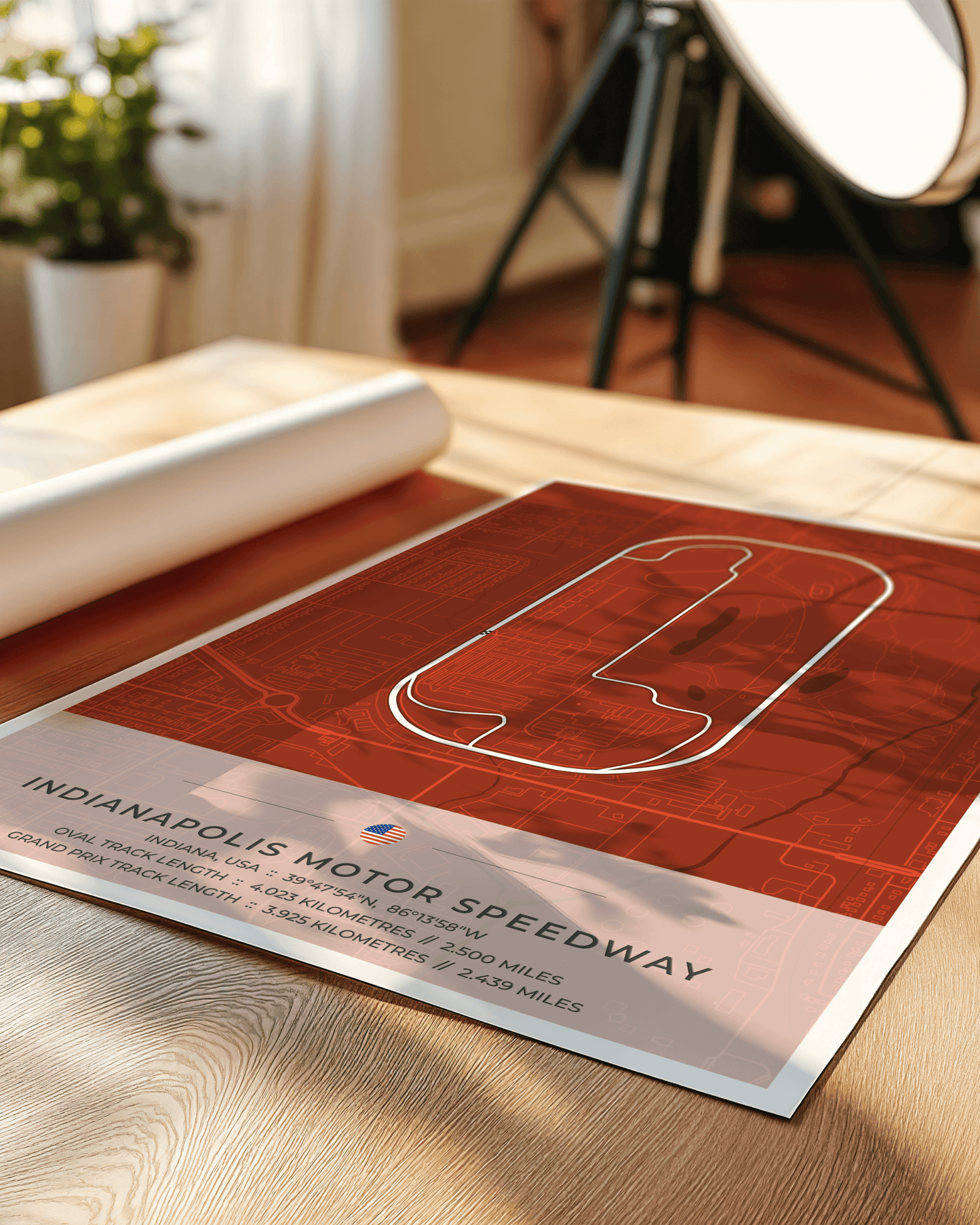 Indianapolis Motor Speedway - Circuit Map Poster