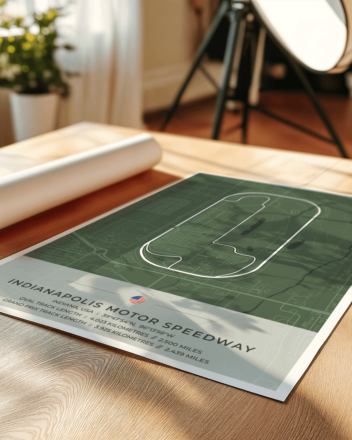 Indianapolis Motor Speedway - Circuit Map Poster