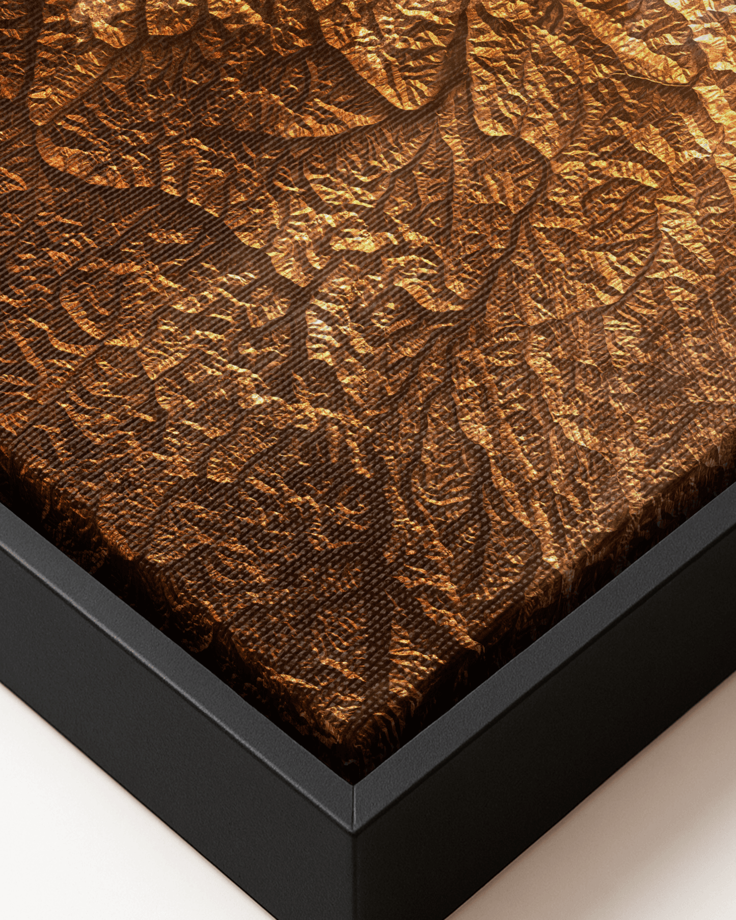 K2 - Karakoram Range - Framed Canvas Topographical Map