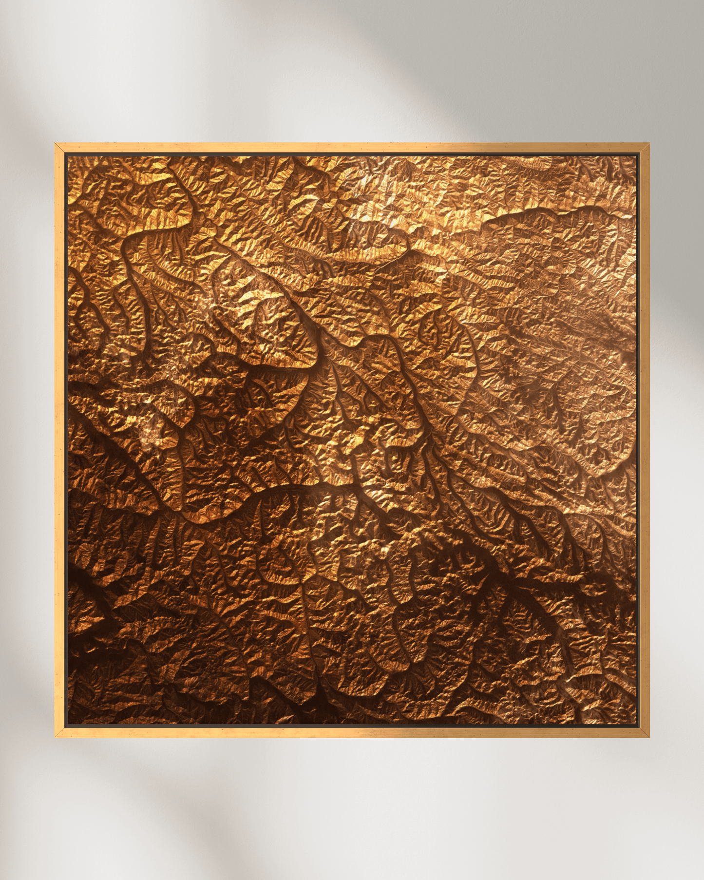 K2 - Karakoram Range - Framed Canvas Topographical Map