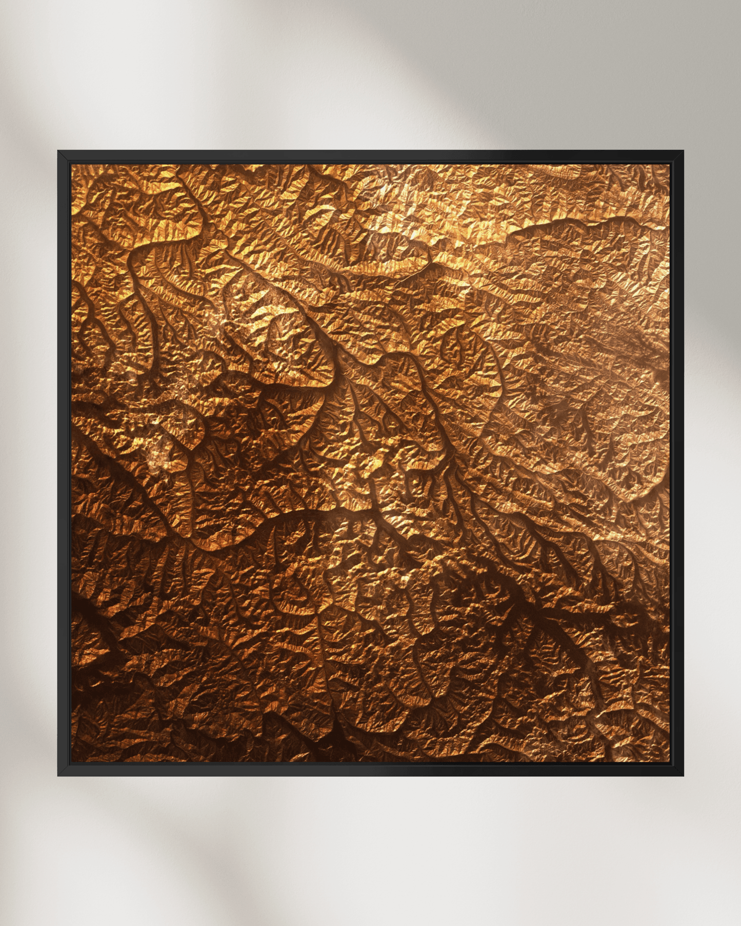 K2 - Karakoram Range - Framed Canvas Topographical Map