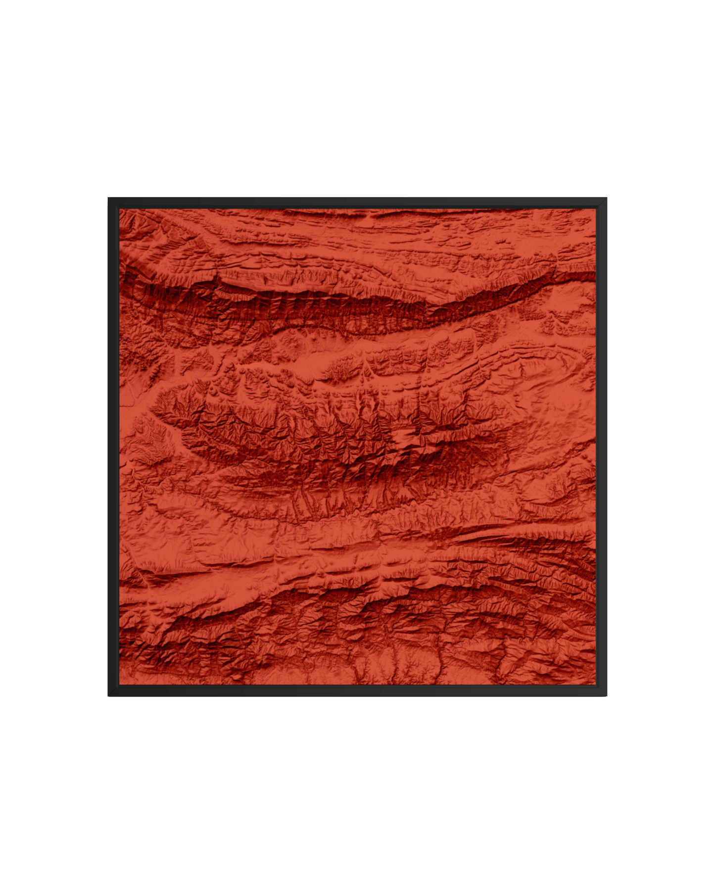 Kammanassie Mountains - Framed Canvas Topographical Map