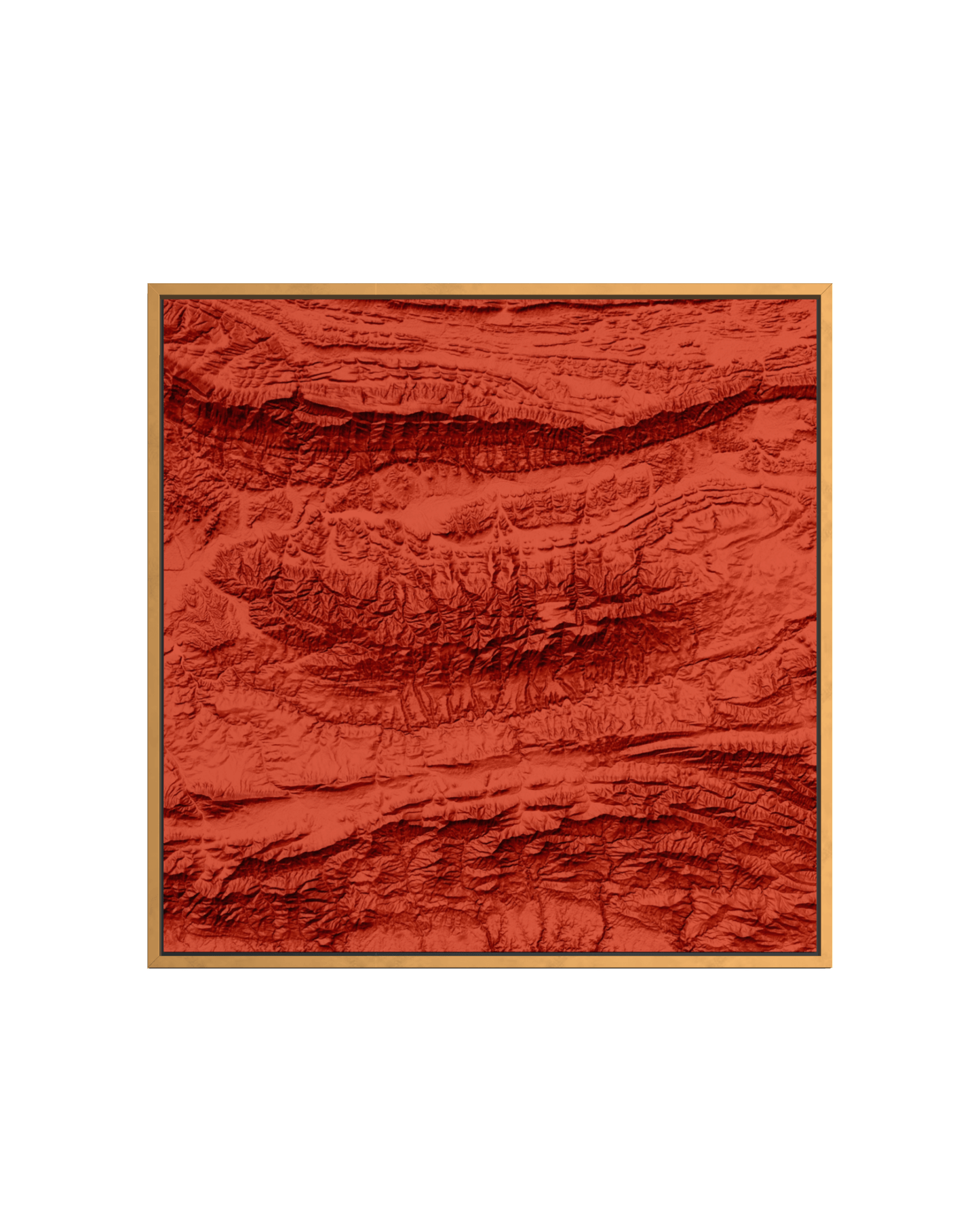 Kammanassie Mountains - Framed Canvas Topographical Map