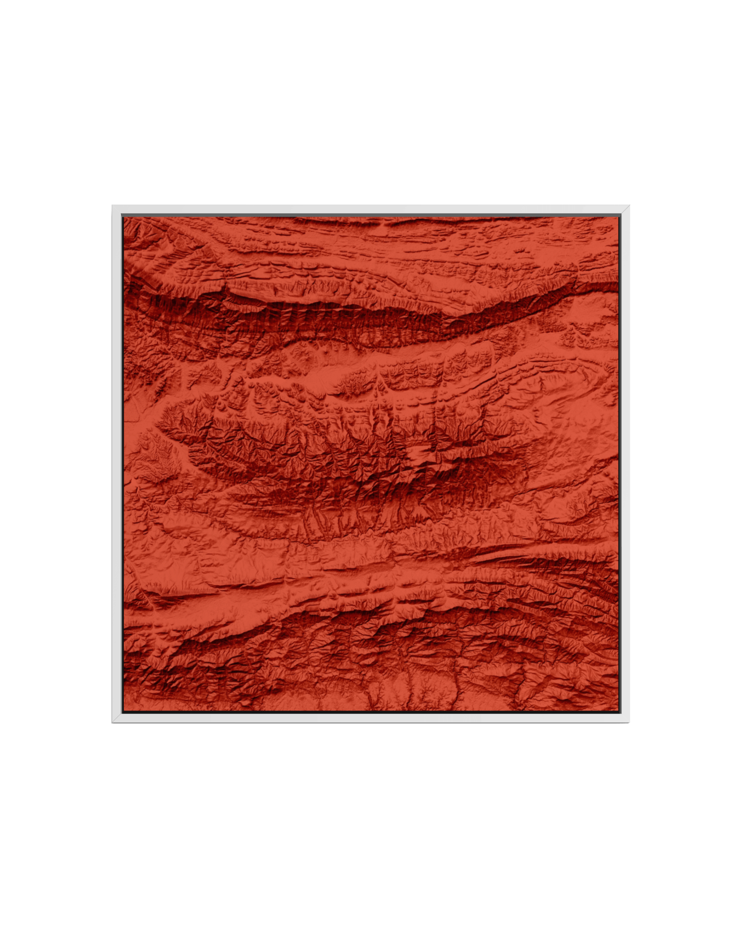 Kammanassie Mountains - Framed Canvas Topographical Map
