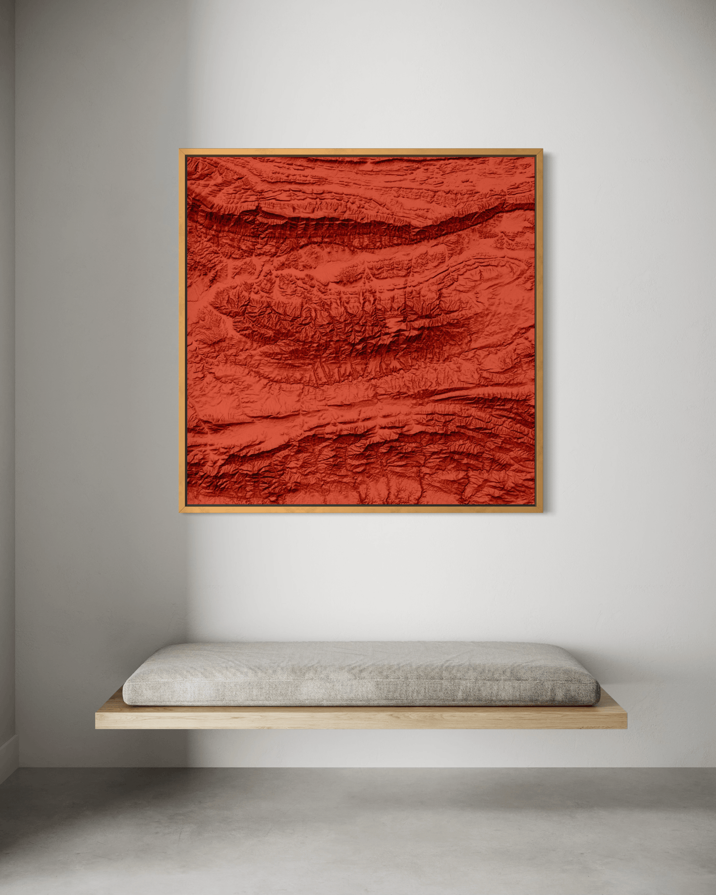 Kammanassie Mountains - Framed Canvas Topographical Map
