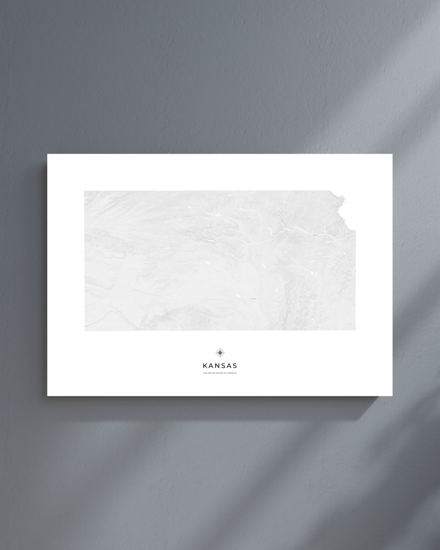 Kansas - Fine Art Topographical Map Print