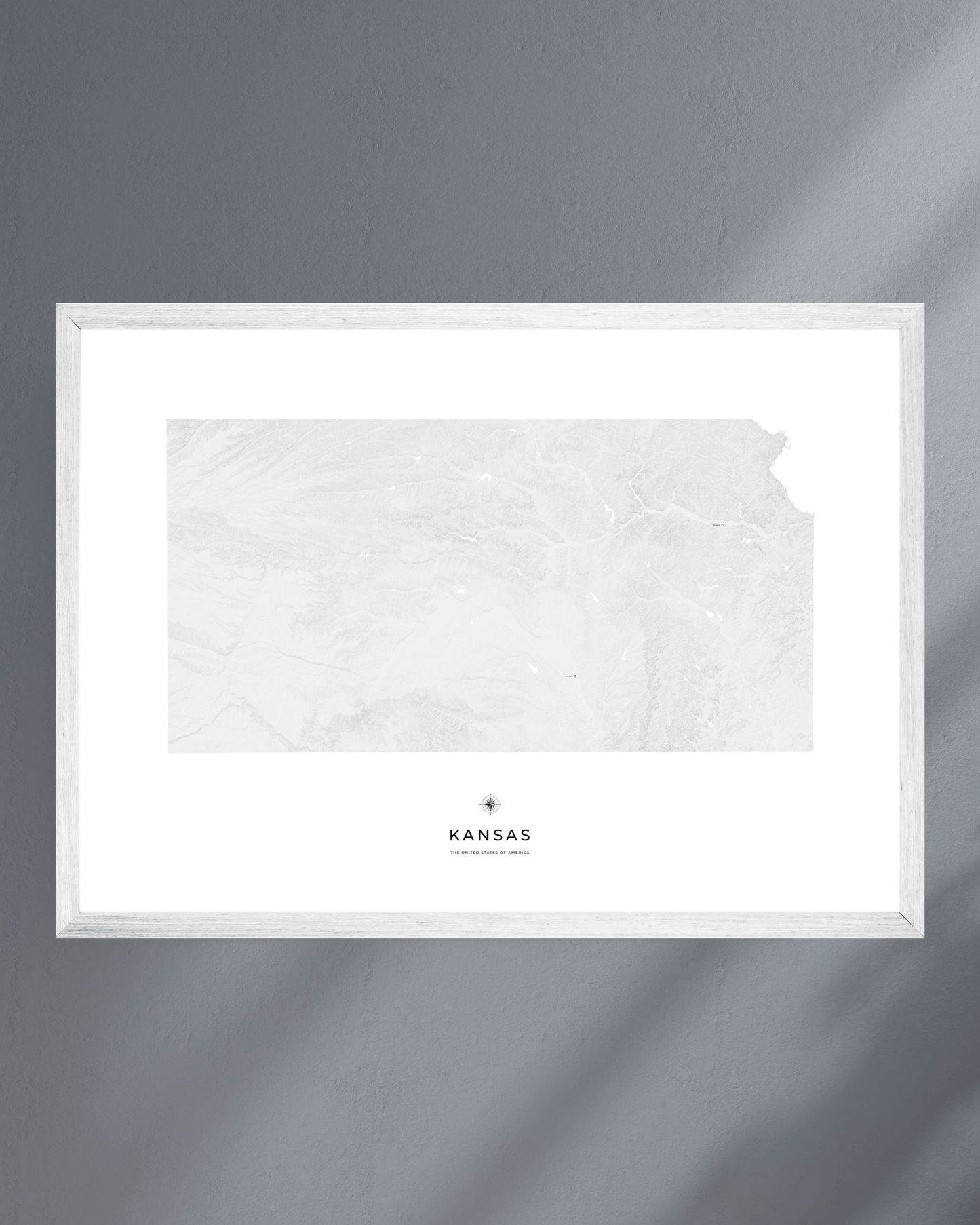 Kansas - Fine Art Topographical Map Print