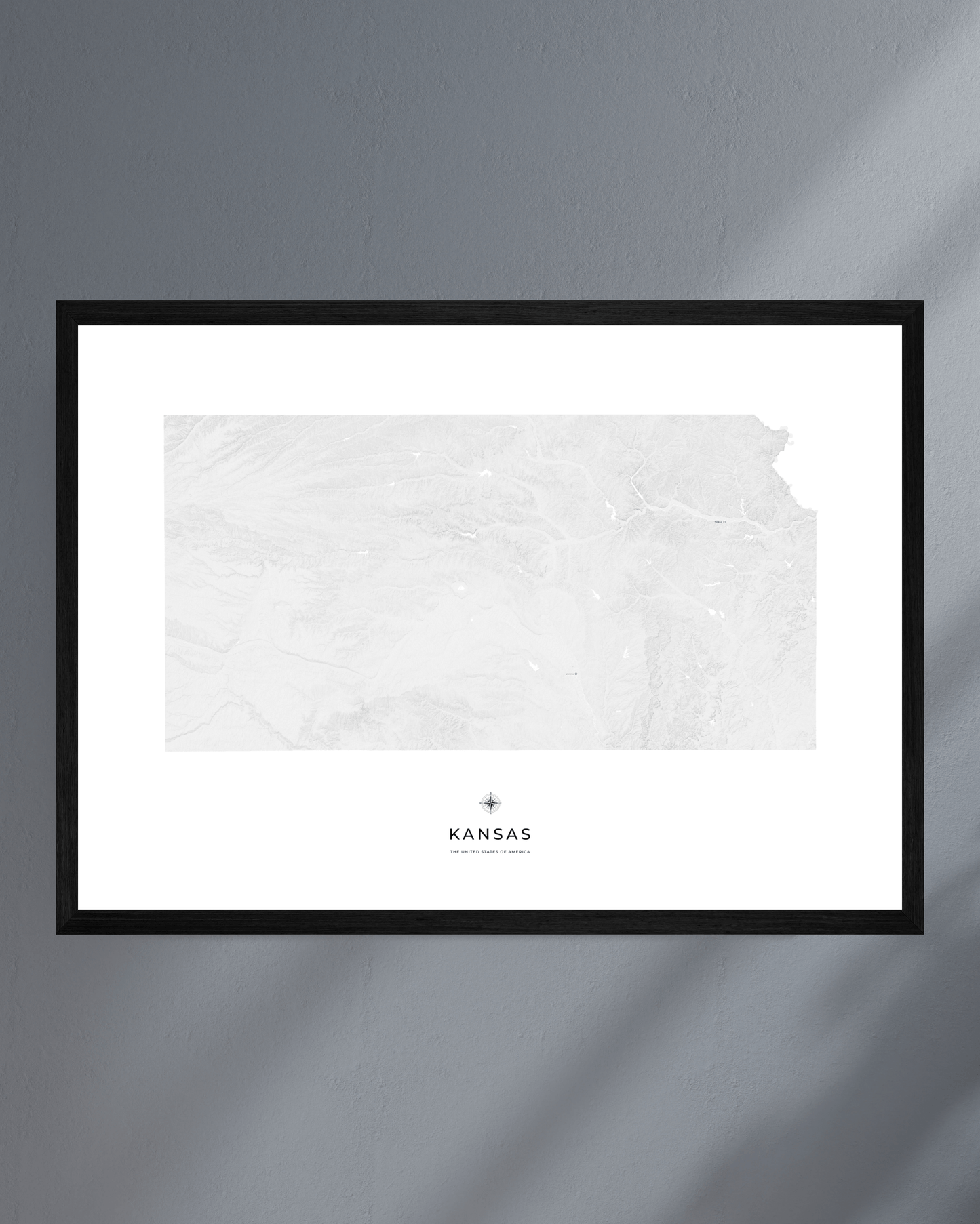 Kansas - Fine Art Topographical Map Print
