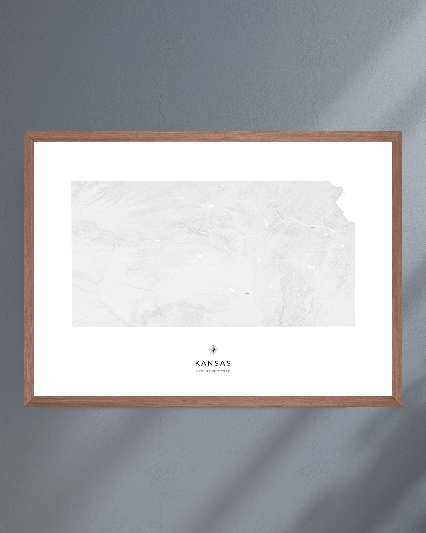 Kansas - Fine Art Topographical Map Print