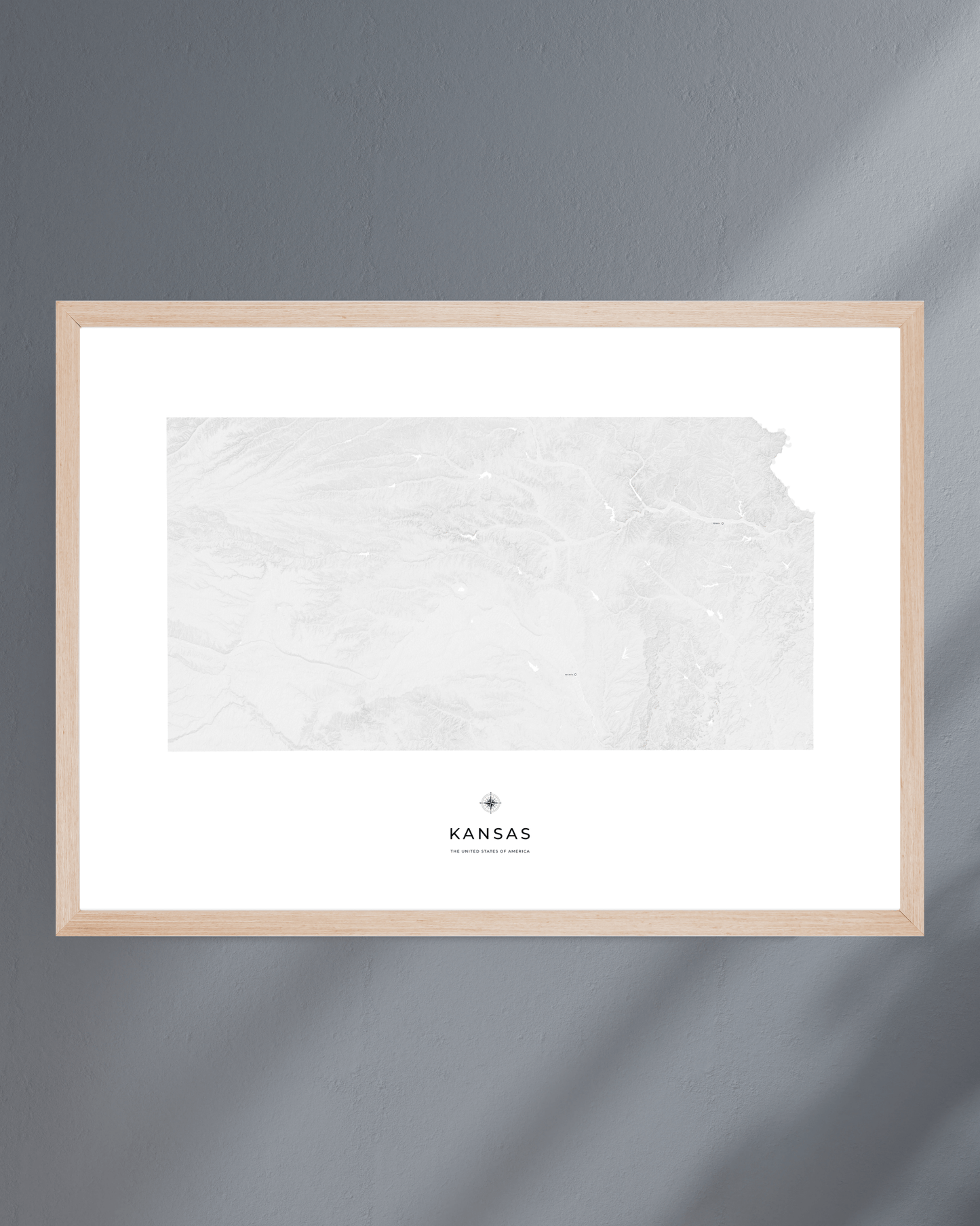 Kansas - Fine Art Topographical Map Print