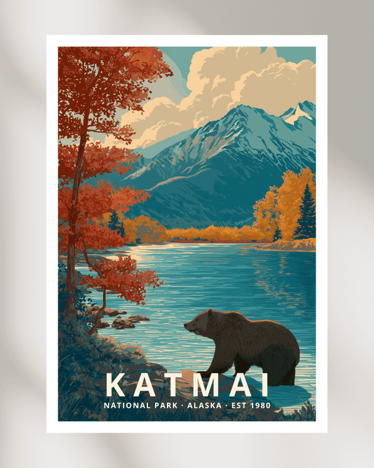 Katmai National Park Poster - Alaska, USA