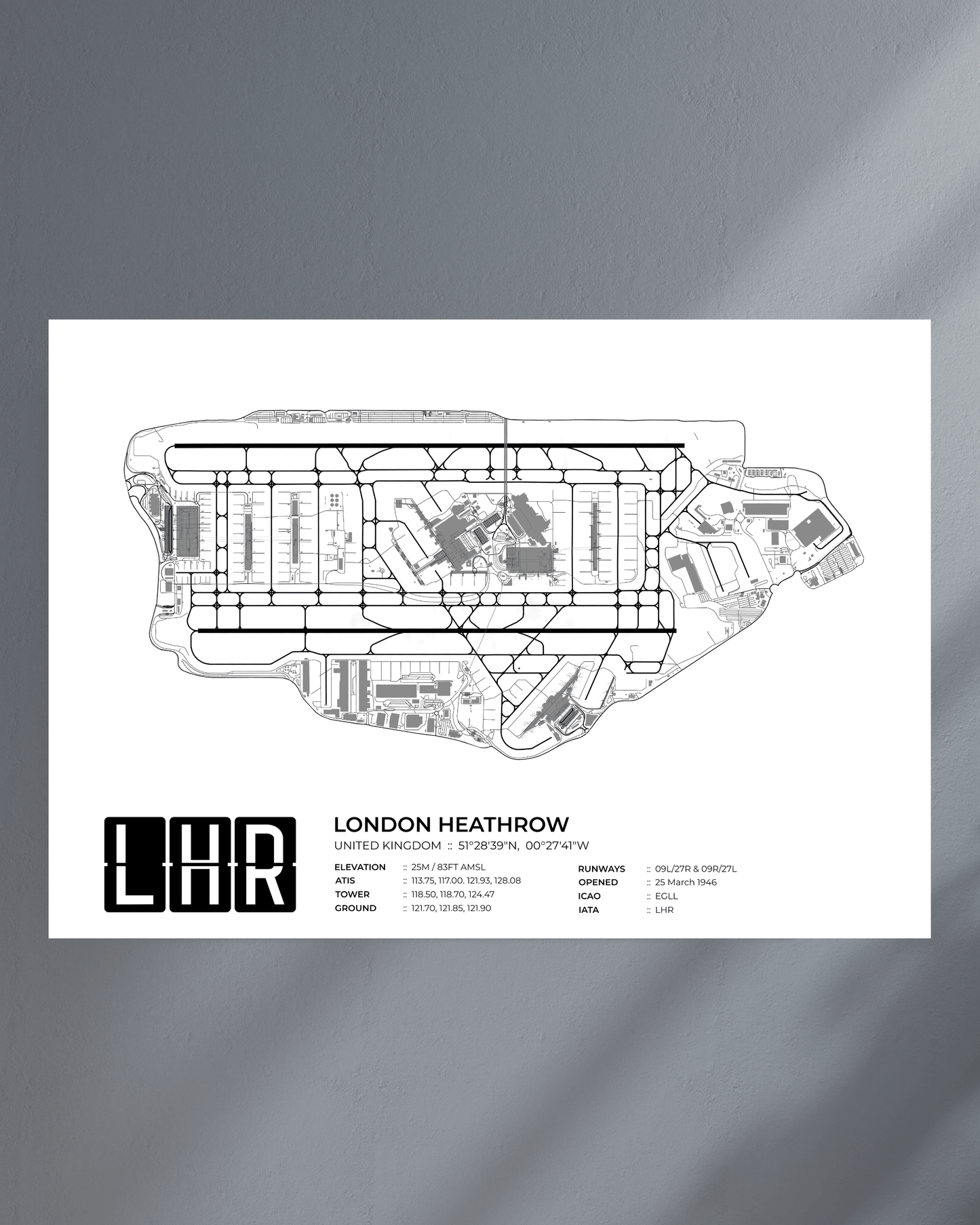 LHR - London Heathrow Airport Map