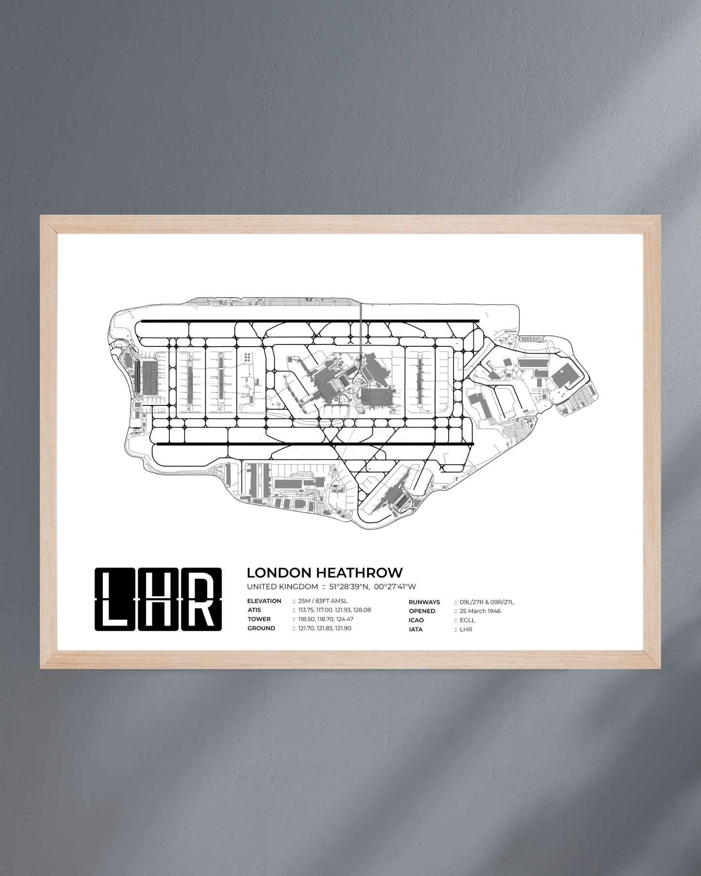 LHR - London Heathrow Airport Map