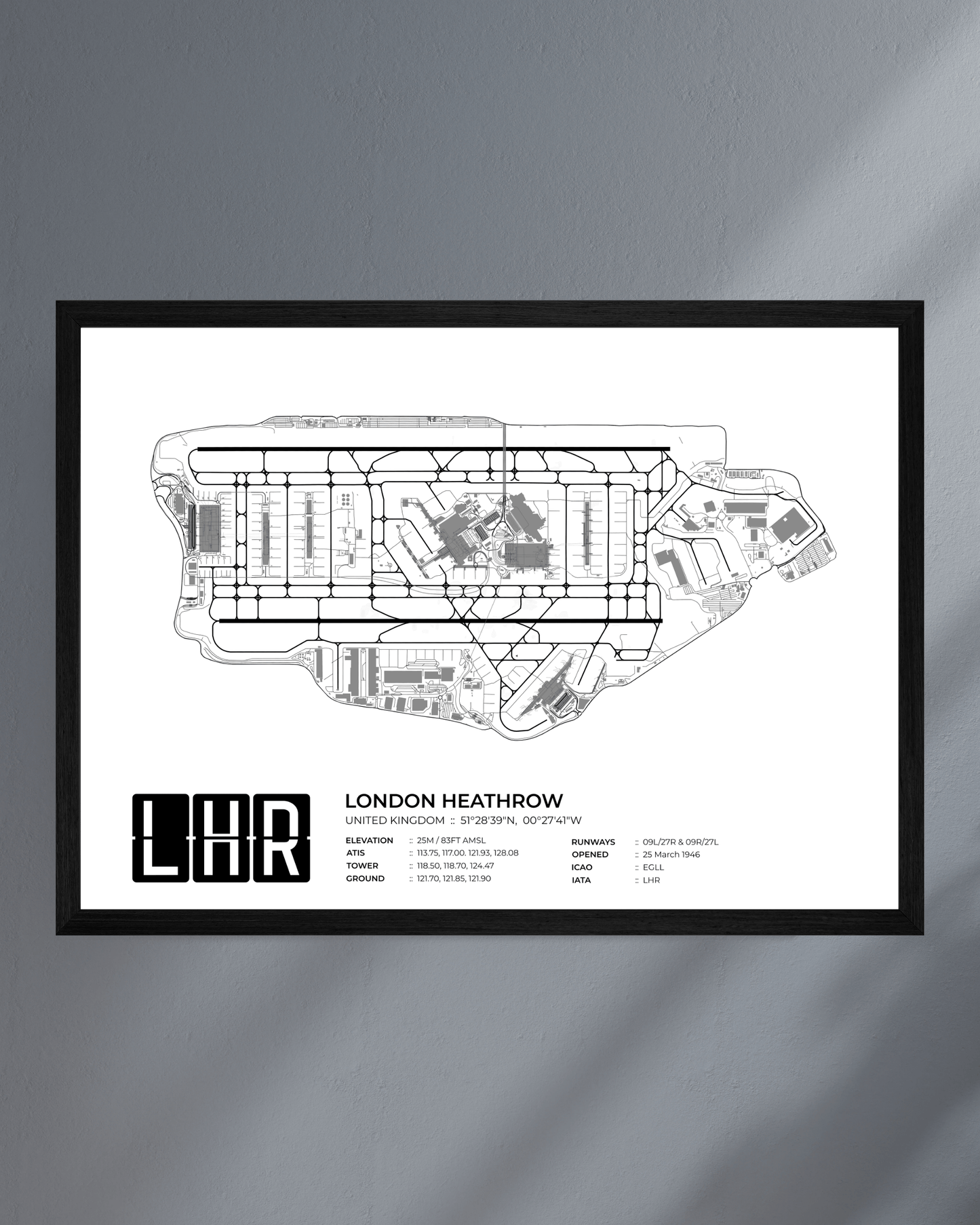 LHR - London Heathrow Airport Map