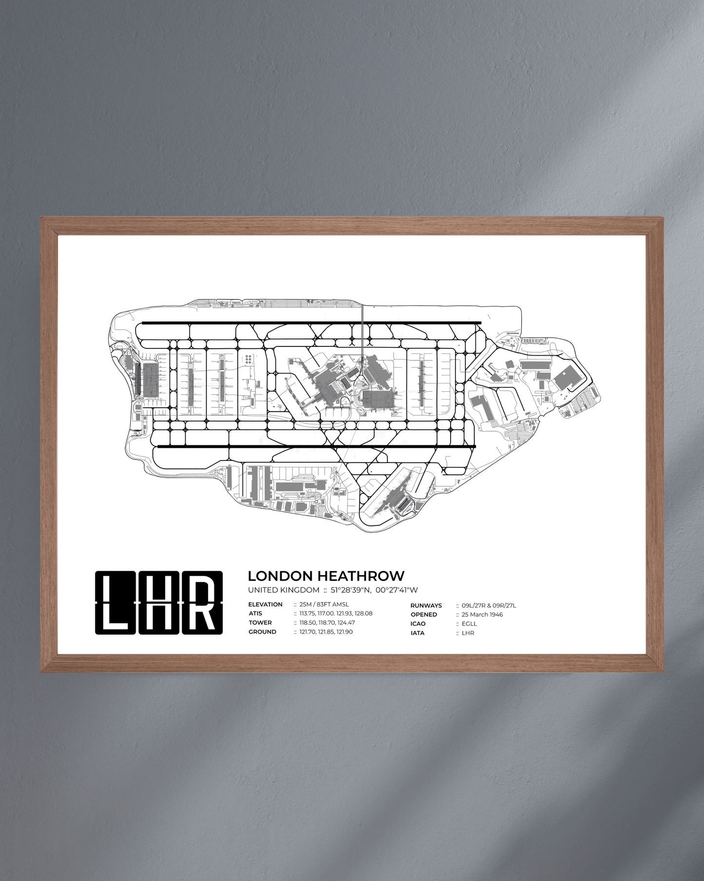 LHR - London Heathrow Airport Map