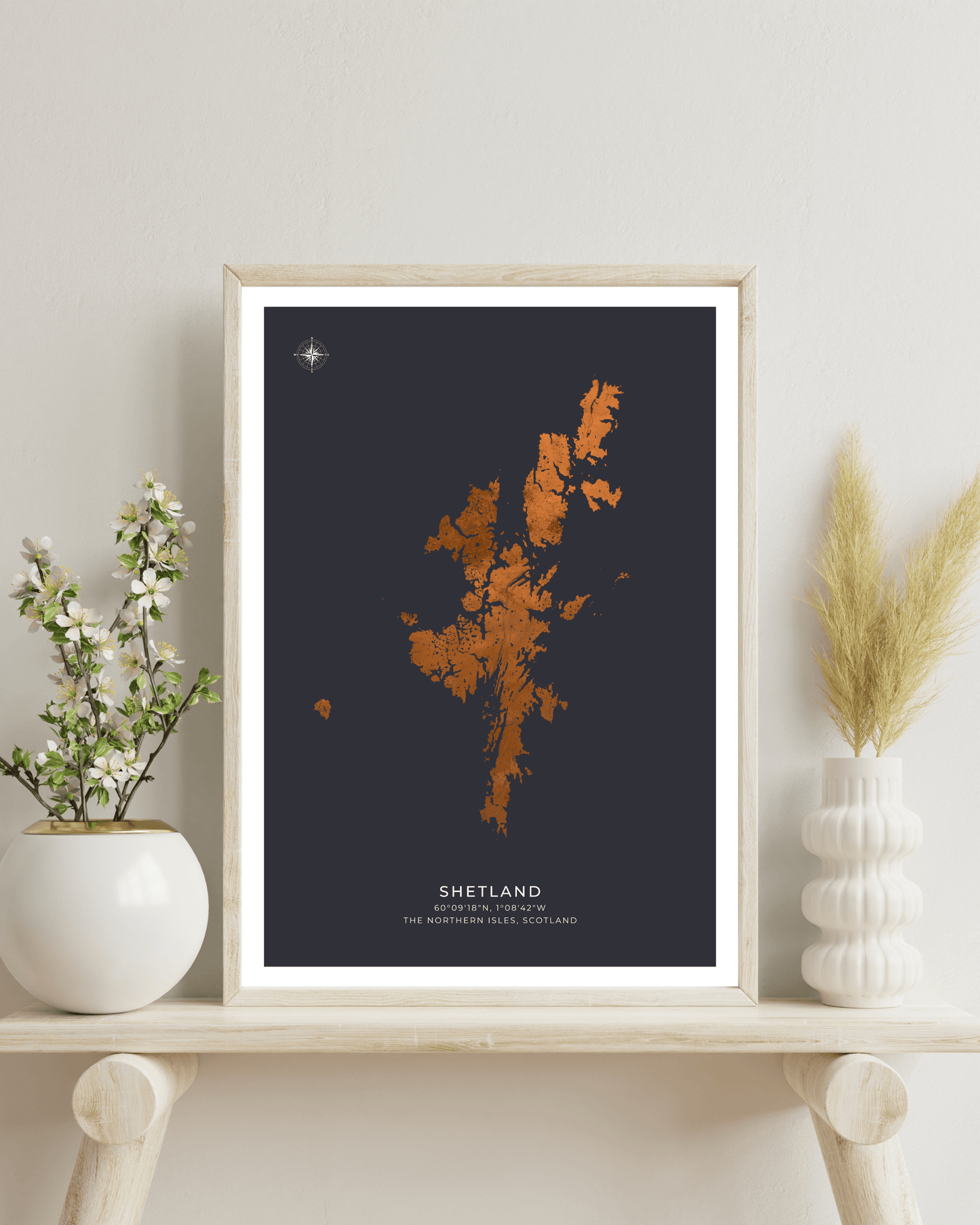 The Shetland Islands Poster - Fine Art Map