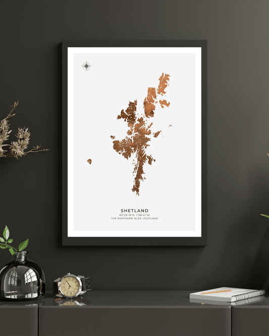 The Shetland Islands Poster- Fine Art Map