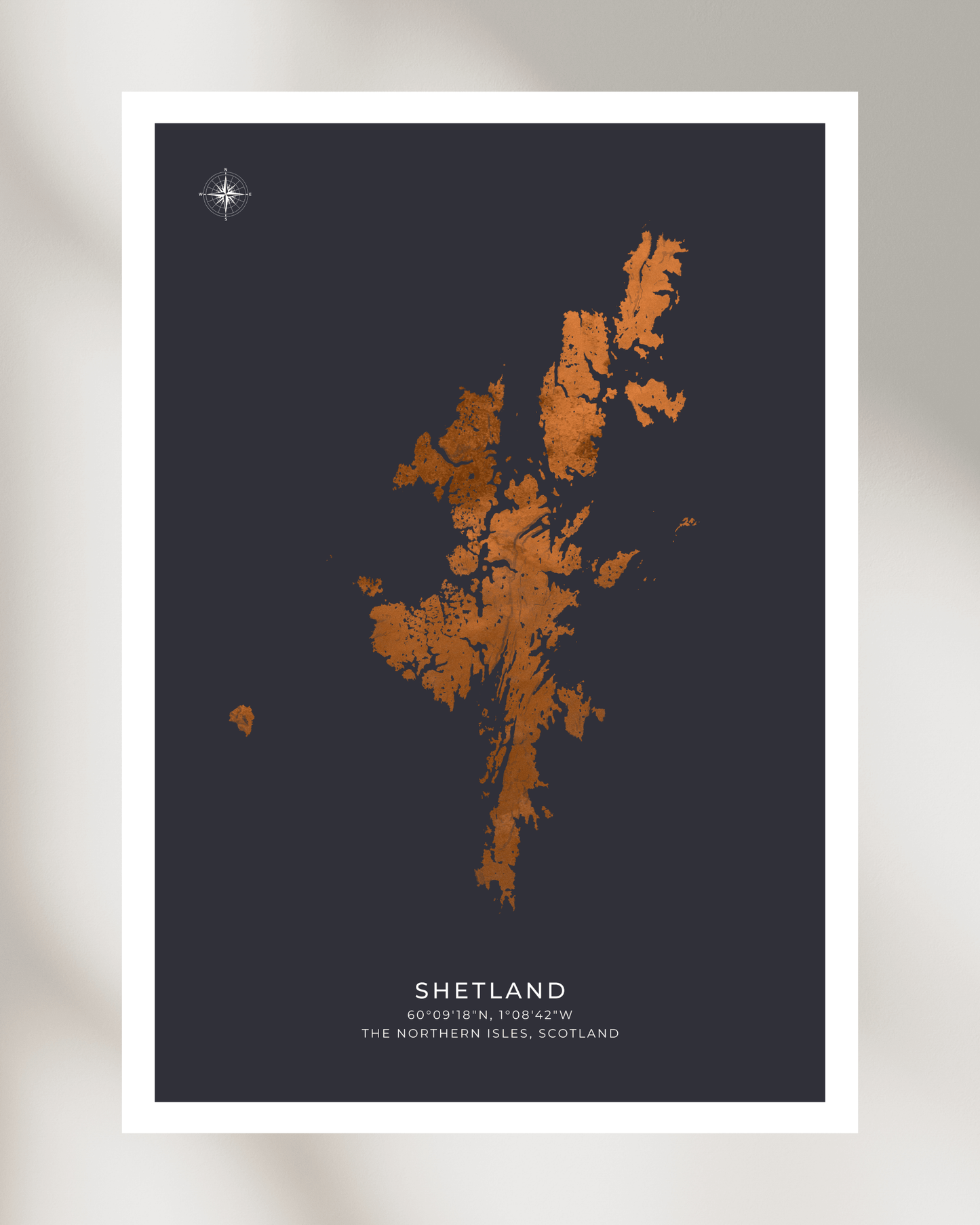 The Shetland Islands Poster - Fine Art Map