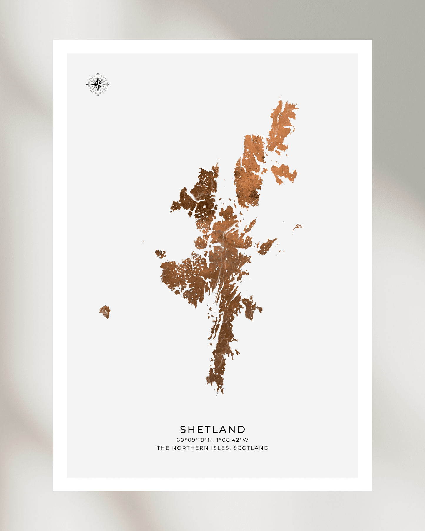 The Shetland Islands Poster- Fine Art Map