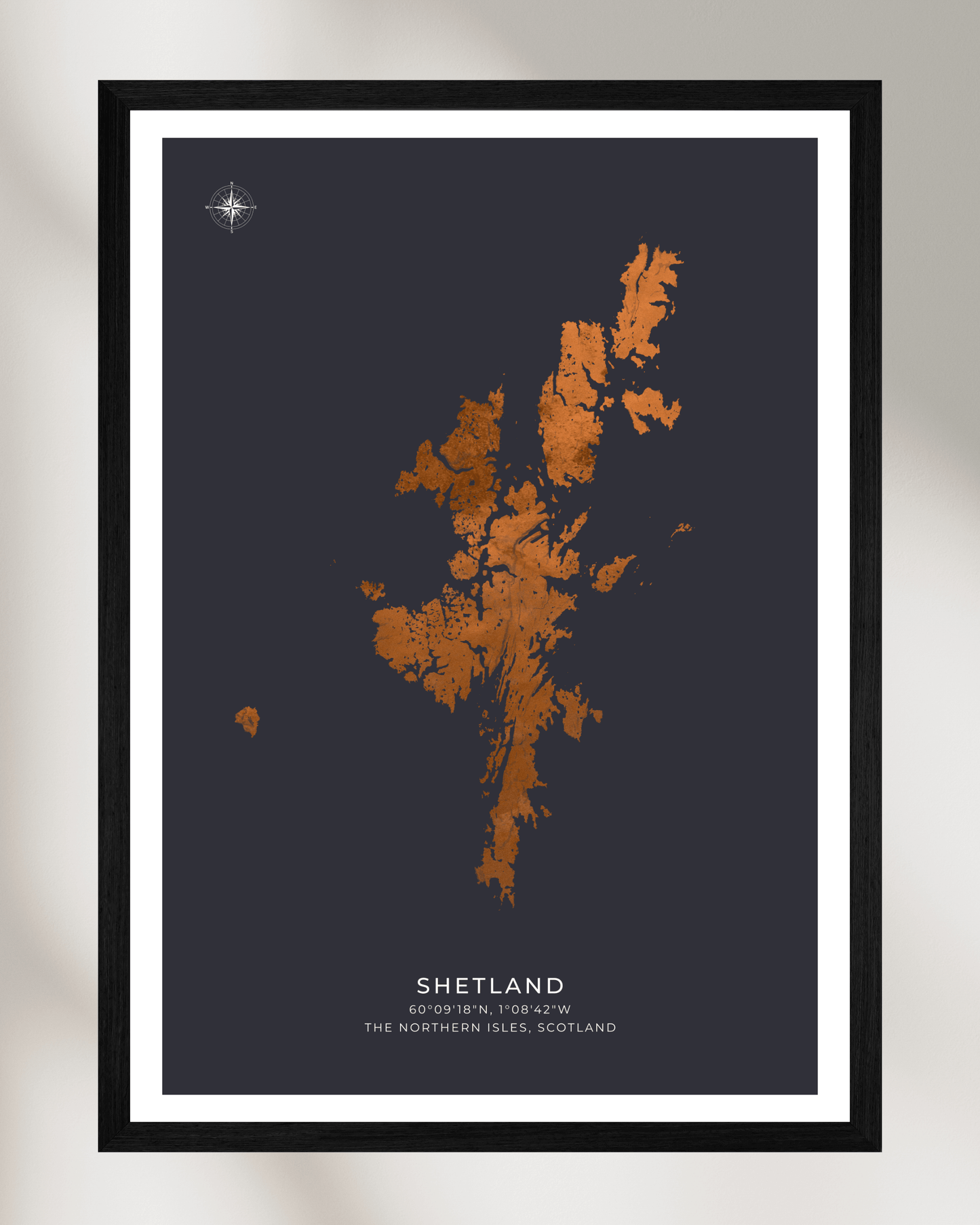 The Shetland Islands Poster - Fine Art Map