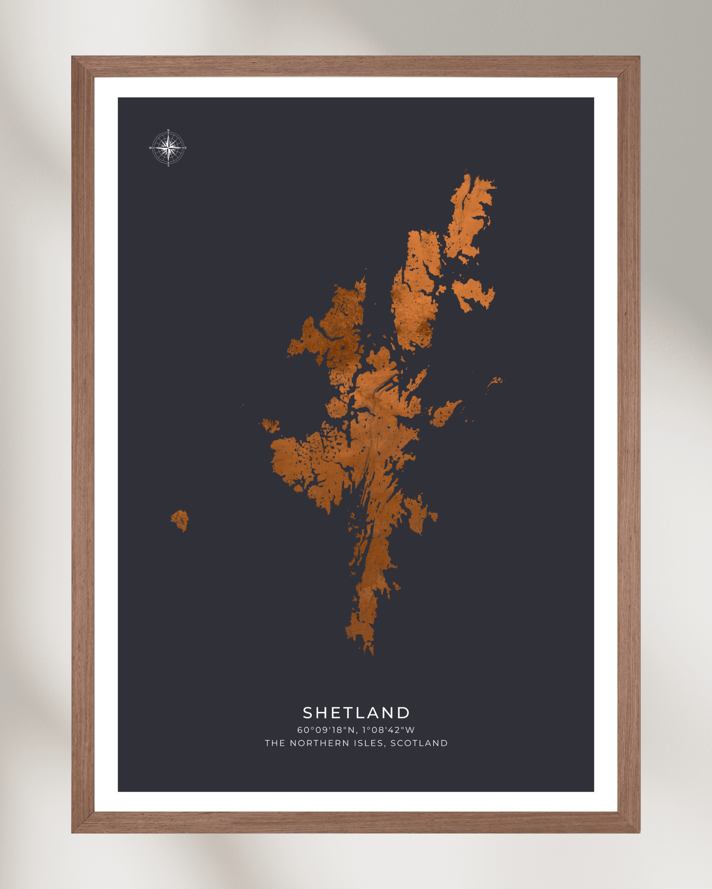 The Shetland Islands Poster - Fine Art Map