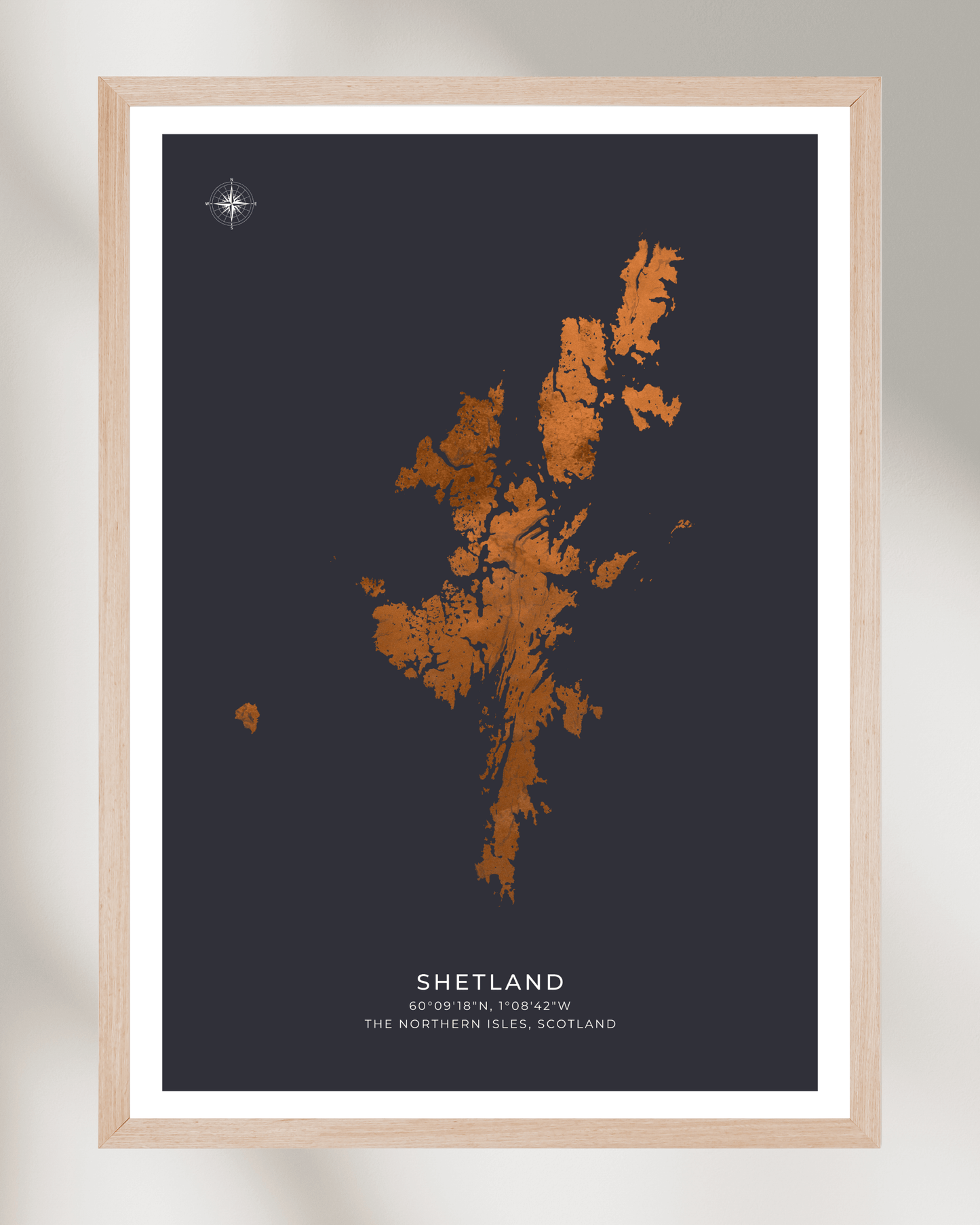 The Shetland Islands Poster - Fine Art Map