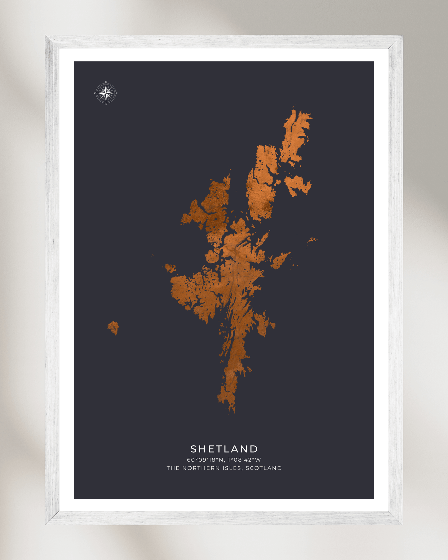The Shetland Islands Poster - Fine Art Map