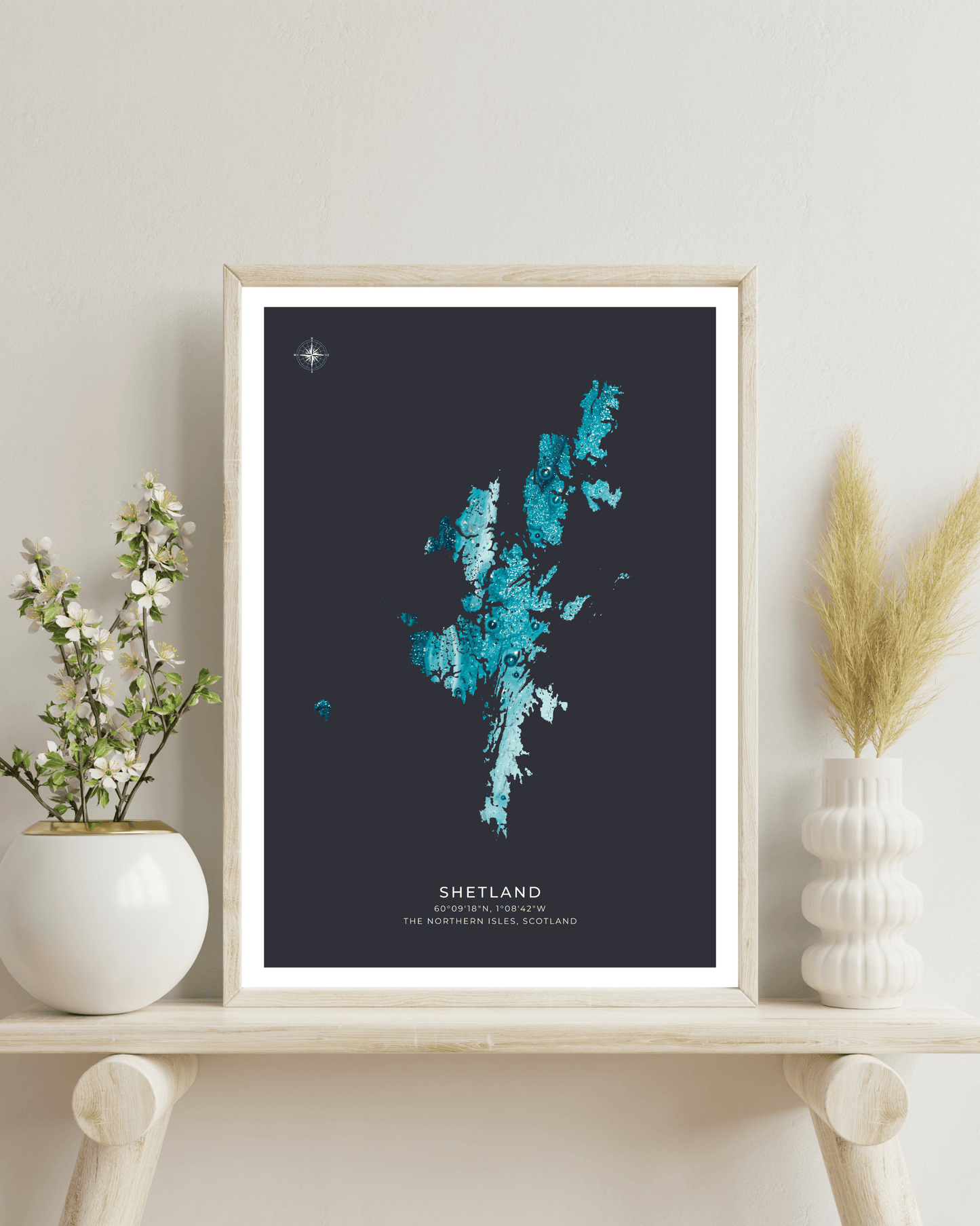 The Shetland Islands Poster - Fine Art Map