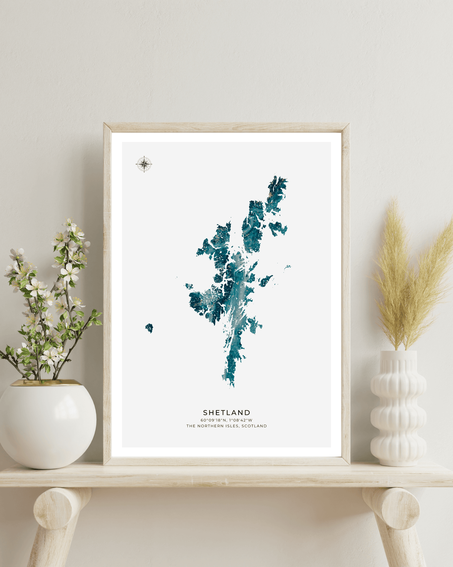 The Shetland Islands Poster - Fine Art Map